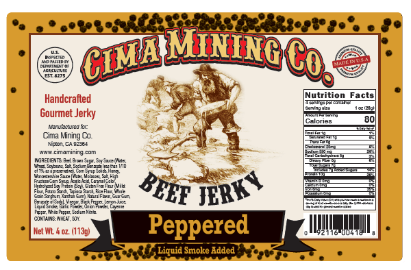 Beef Jerky: Peppered 4 oz.