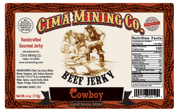 Beef Jerky: Cowboy 4 oz.