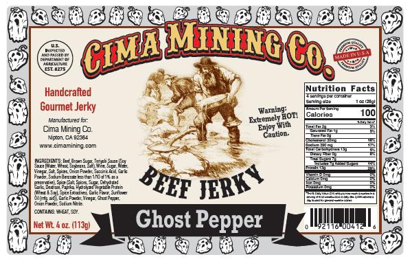Beef Jerky: Ghost Pepper 4 oz.